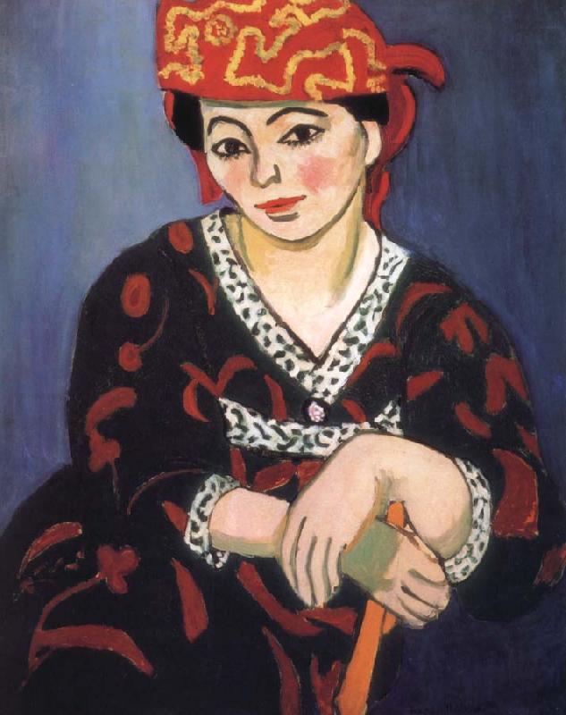 Henri Matisse Woman wearing a red turban oil painting image